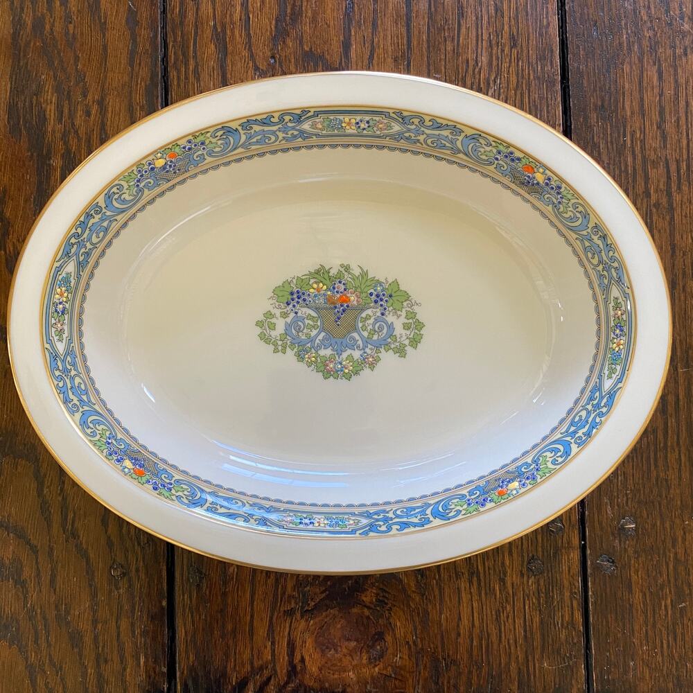 MINT Lenox Autumn Gold Oval Vegetable Serving Bowl Dish 9 5/8 inch
